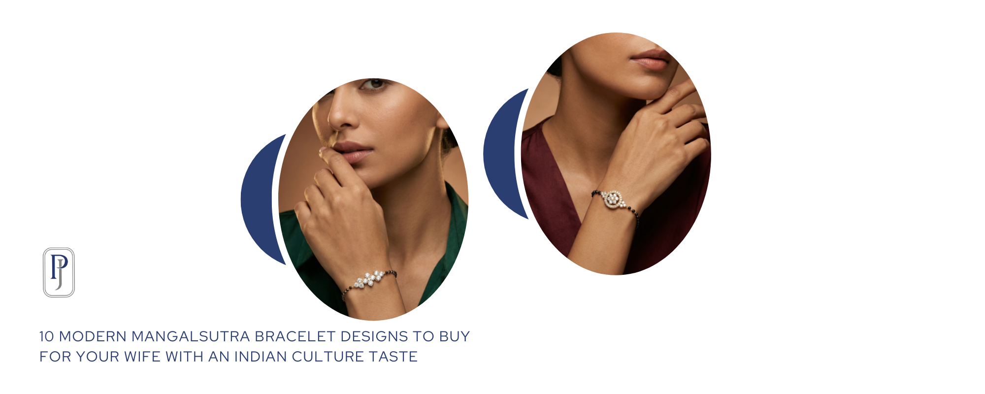 mangalsutra bracelet design for woman in laboratory-created diamonds and gold.