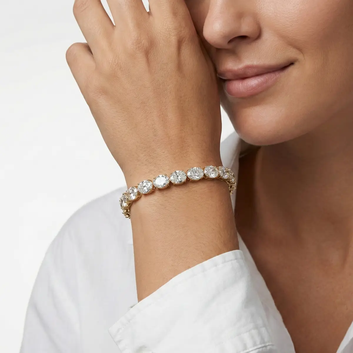 34 Carat Oval Diamonds Panacia Tennis Bracelet