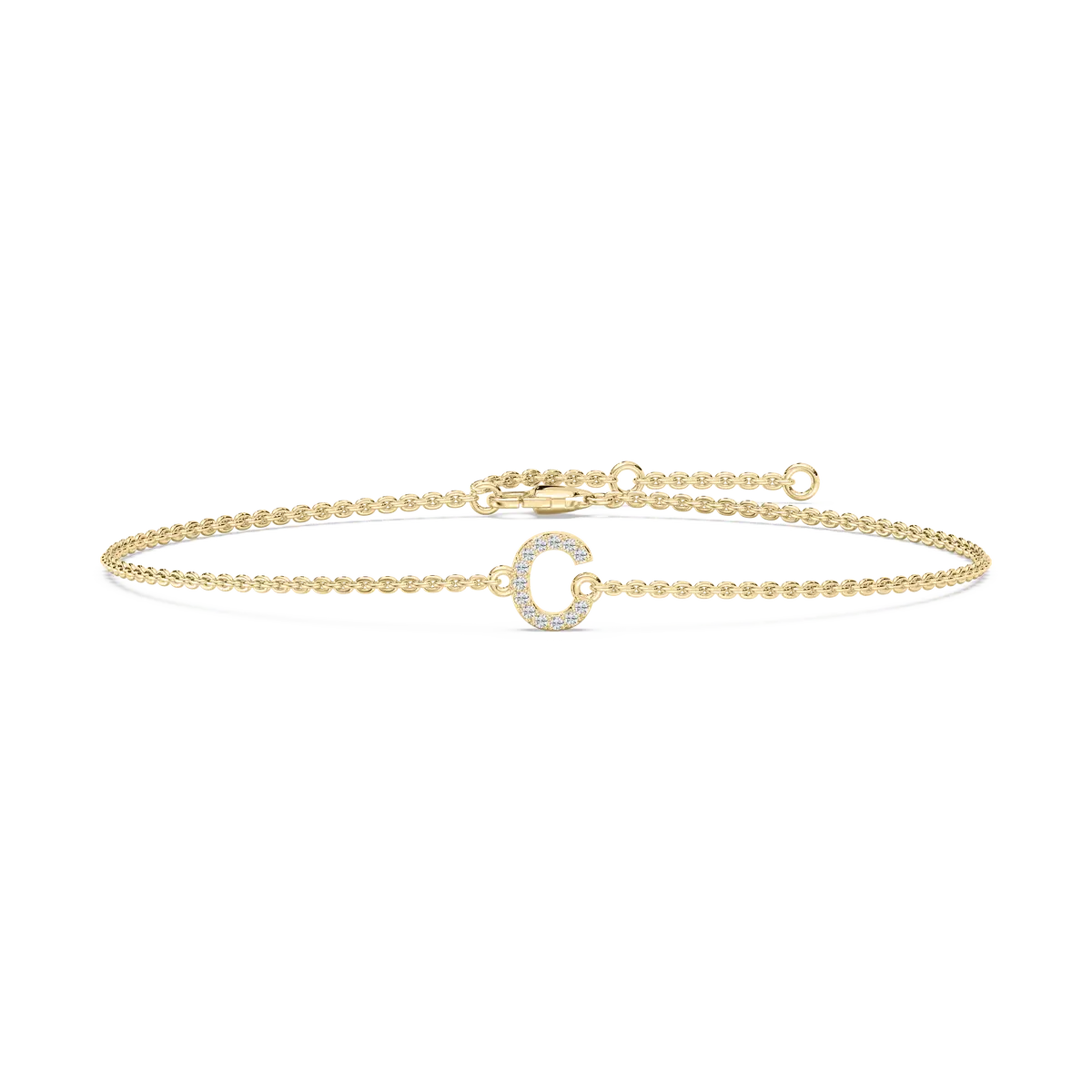 Diamond C Intial Fashion Bracelet