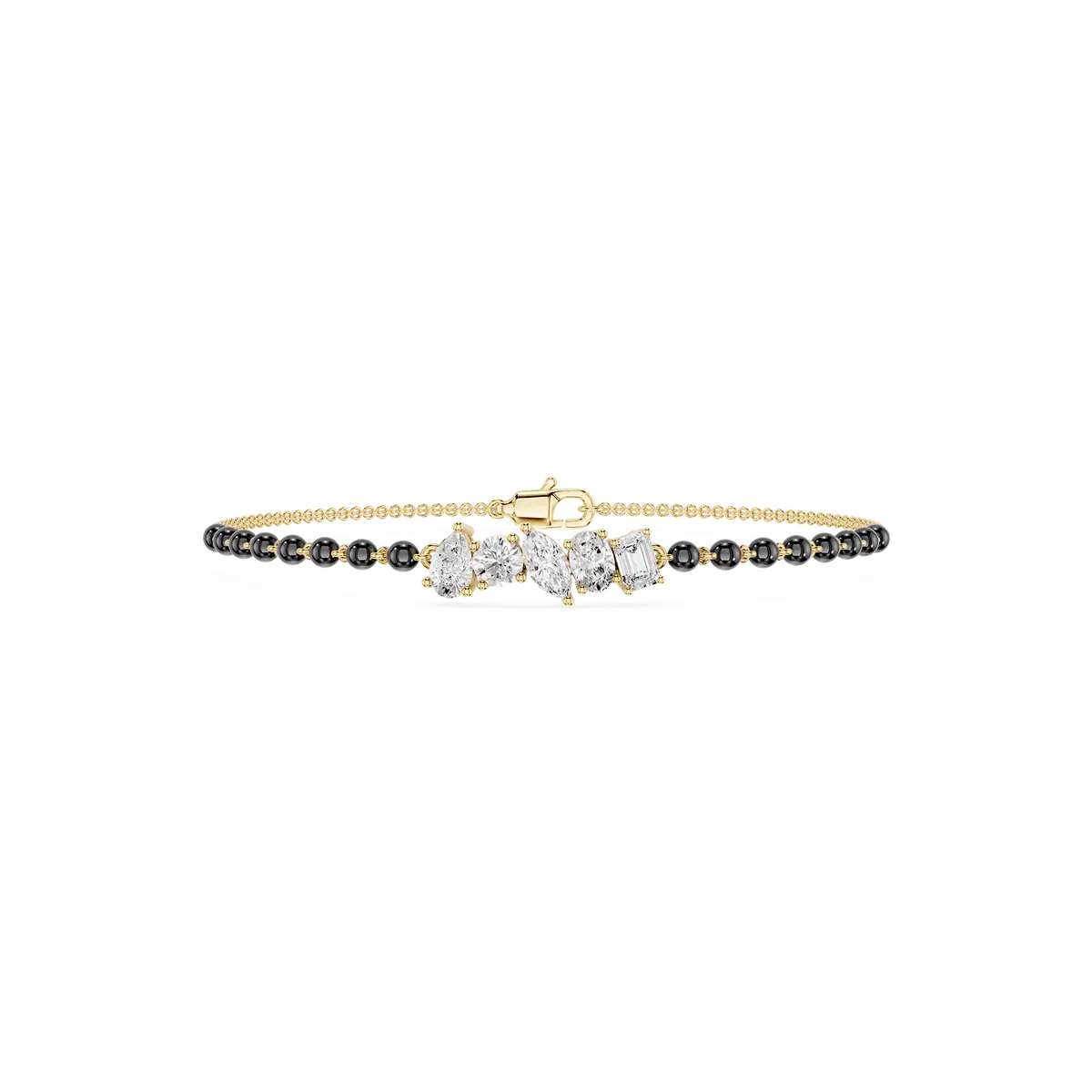 Celestial Harmony Multi Shape Diamond Mangalsutra Bracelet