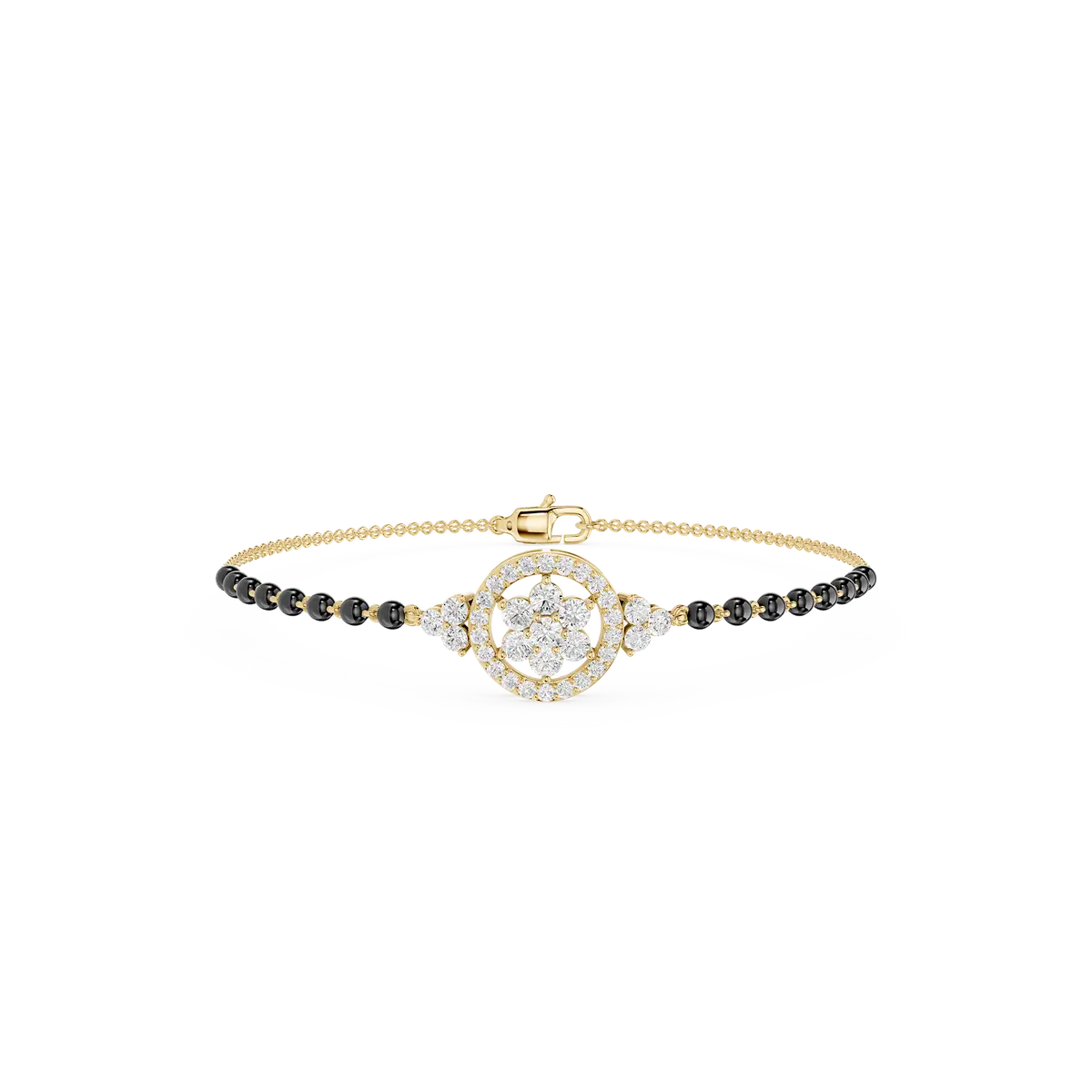 1 Carat Round Lab Diamond Hand Mangalsutra Bracelet