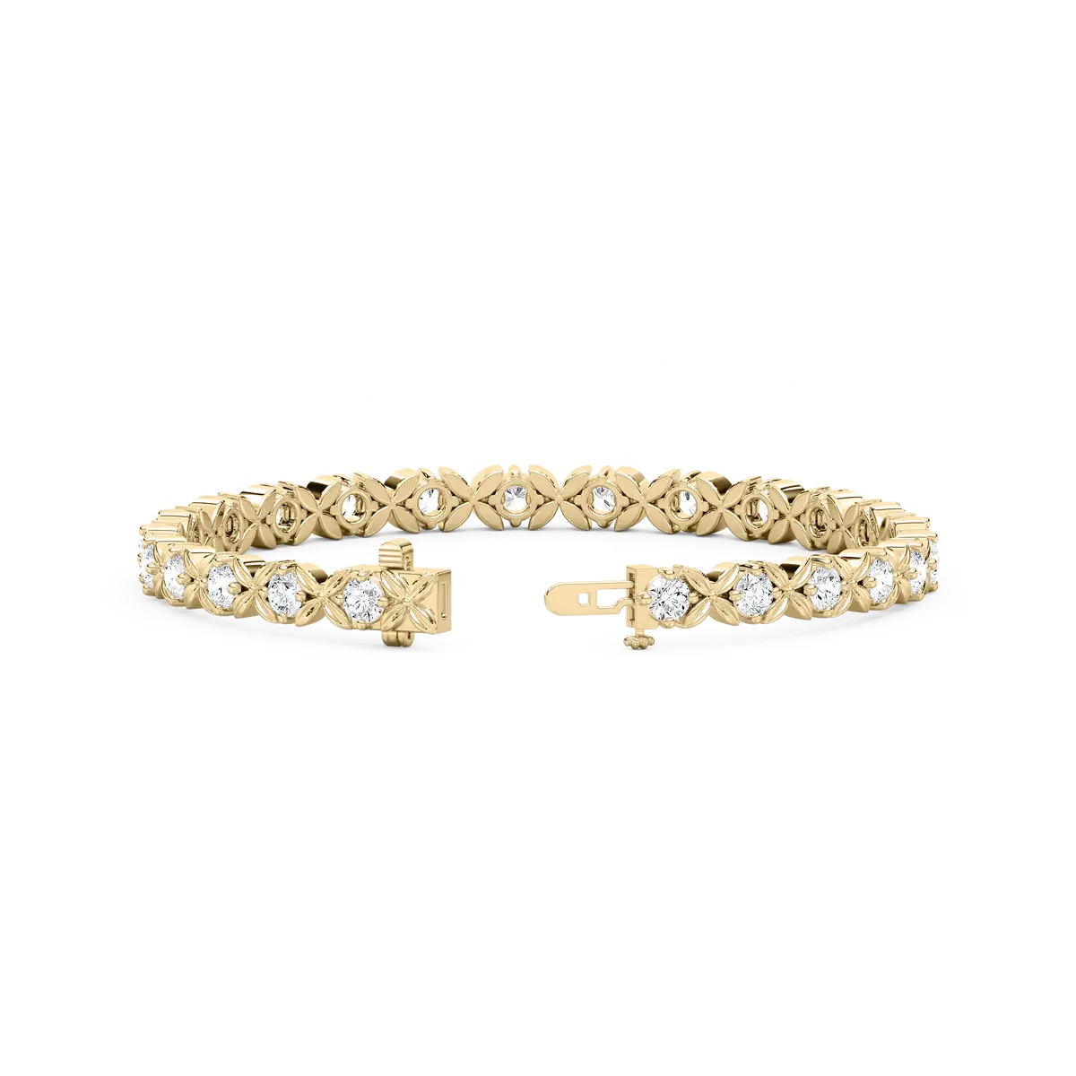 5 Carat Round Diamond Starburst Tennis Bracelet