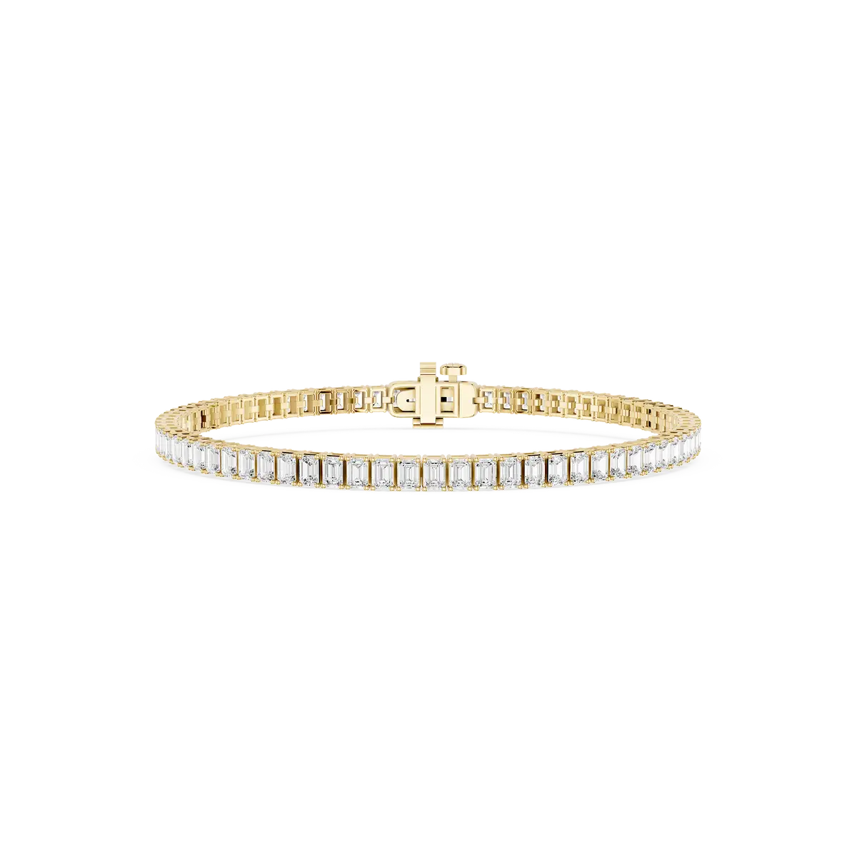 5 Carat Emerald Lab Grown Diamond Four Prong Tennis Bracelet