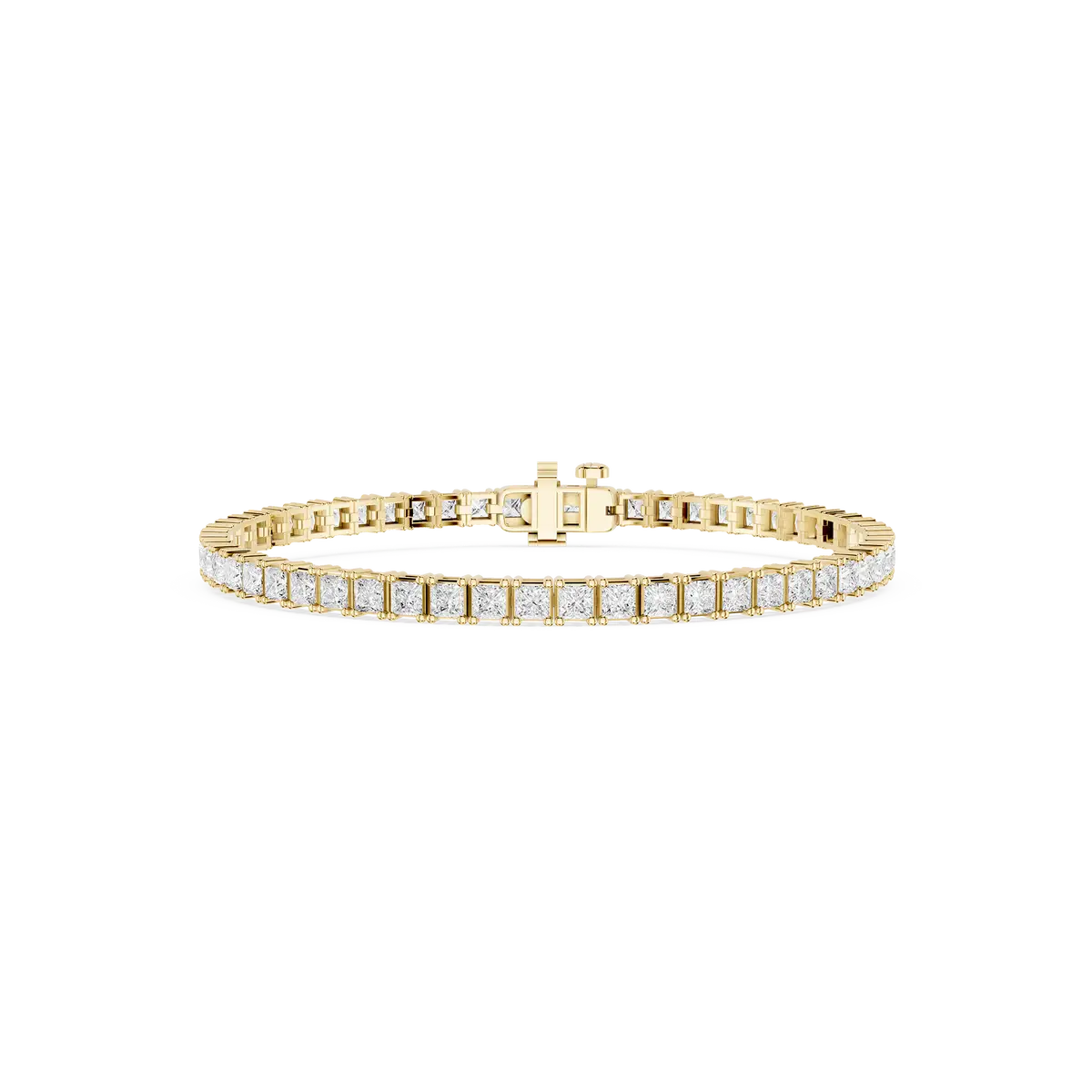 5 Carat Princess Lab Grown Diamond Four Prong Tennis Bracelet