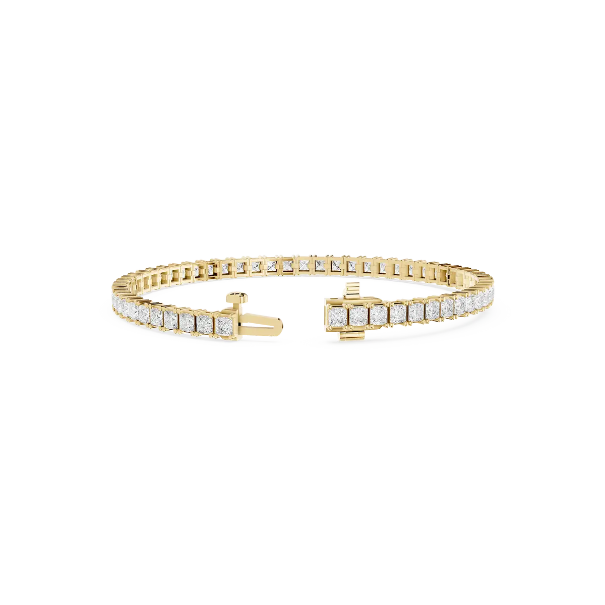 5 Carat Princess Lab Grown Diamond Four Prong Tennis Bracelet