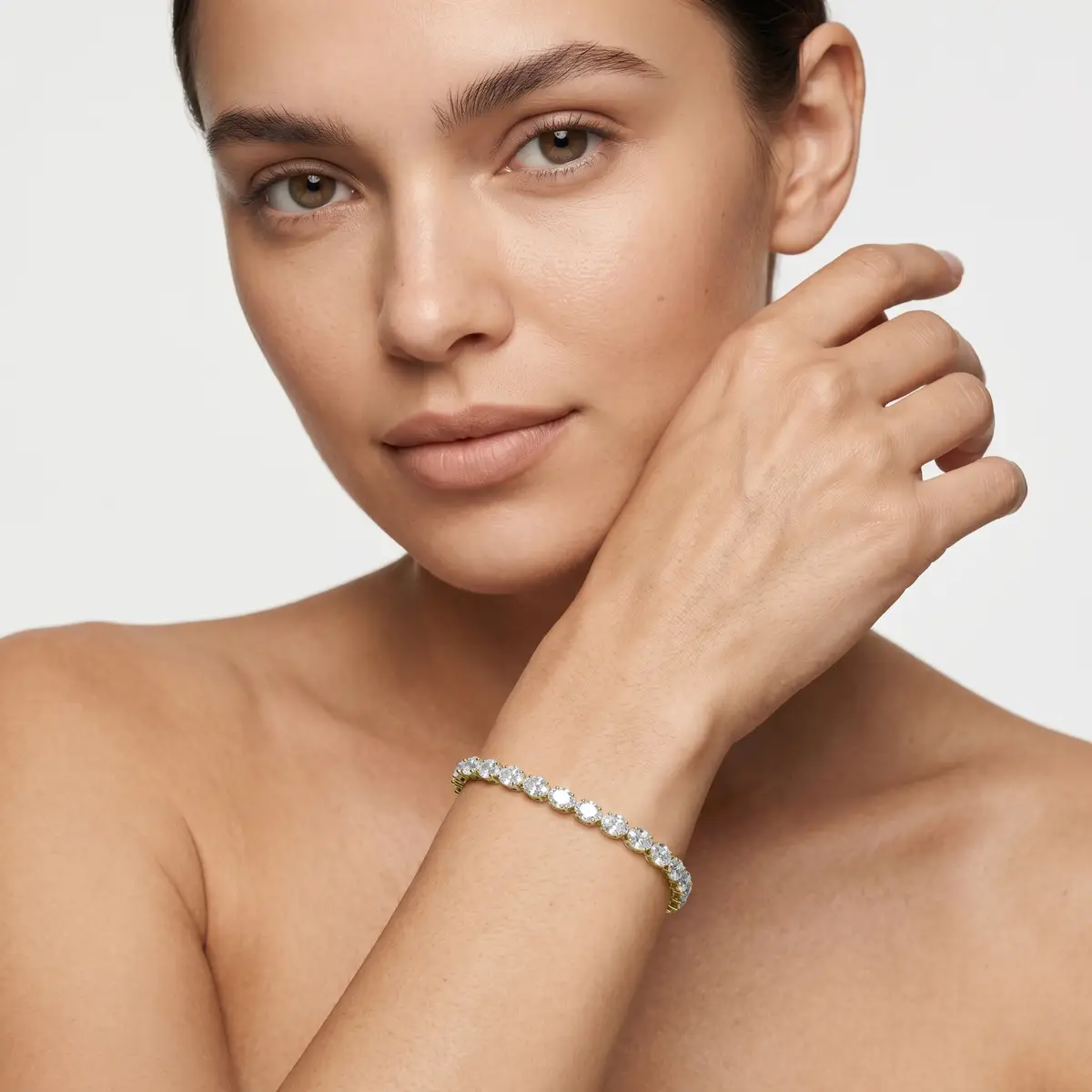4 Carat Oval Lab Grown Four-Prong Cubic Zirconia Tennis Bracelate