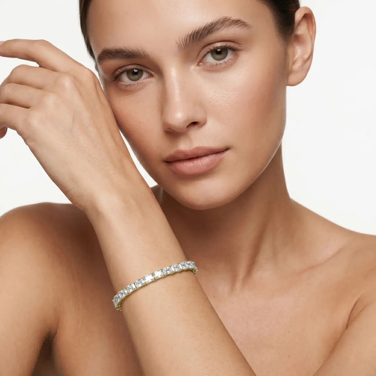 4 Carat Radiant Lab Grown Four-Prong Rectangular Cubic Zirconia Tennis Bracelate