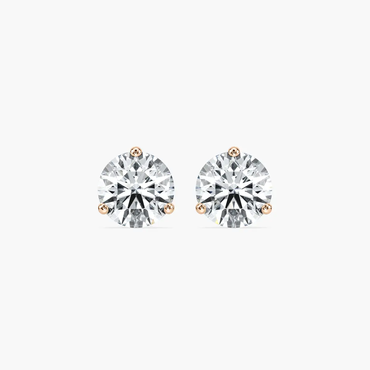 4 Carat Round Diamonds Martini Stud Earring