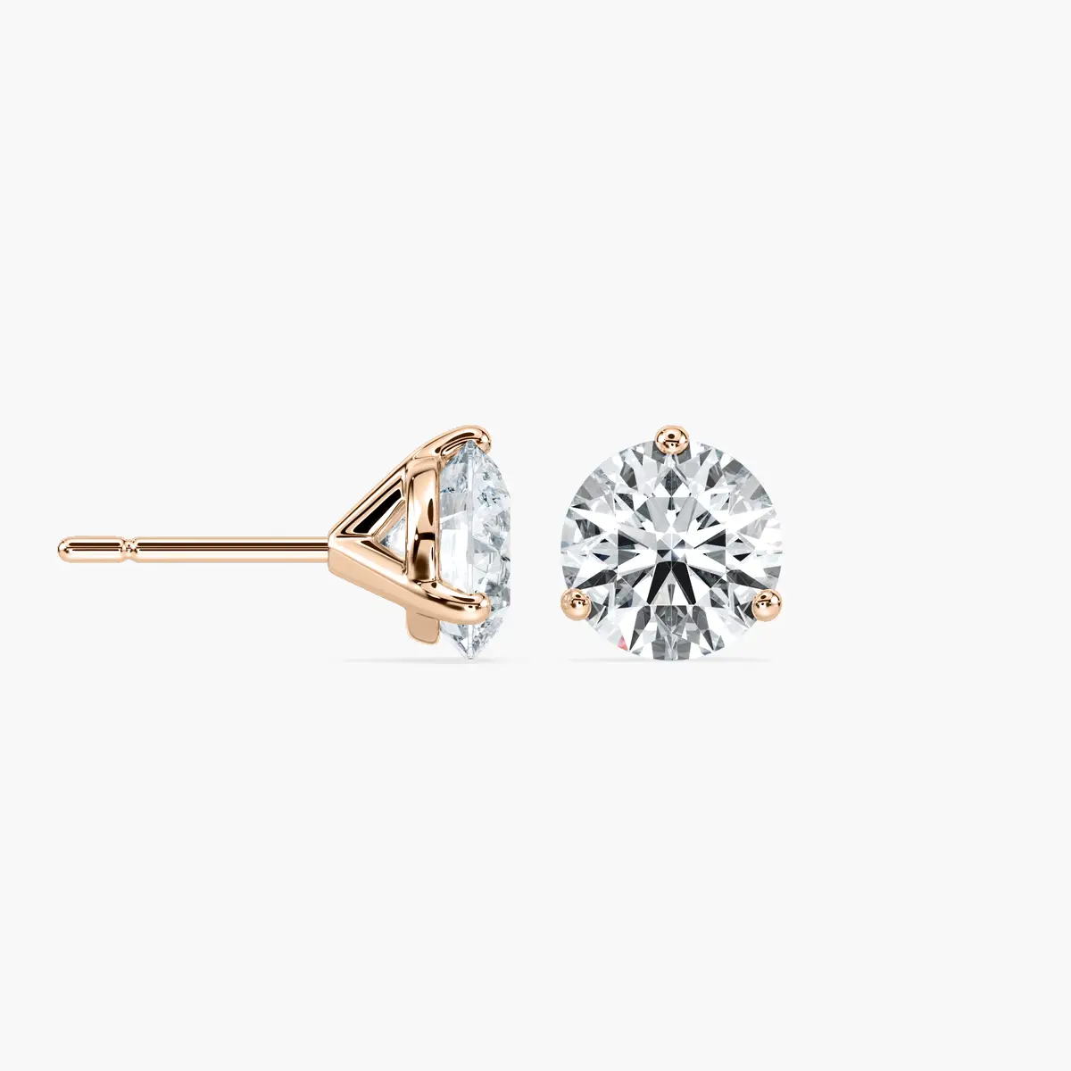 4 Carat Round Diamonds Martini Stud Earring