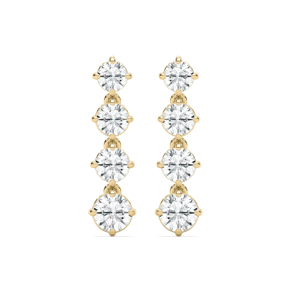 3 Carat Round Diamonds Dangler Earring