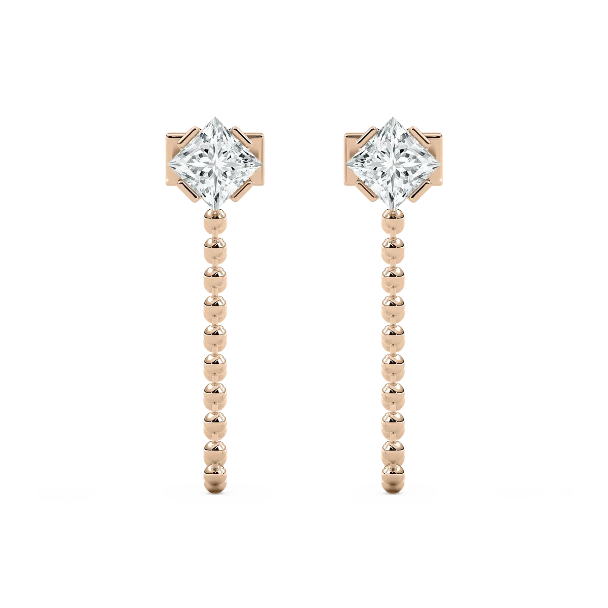 Princess Diamond Chain Fashion Earring