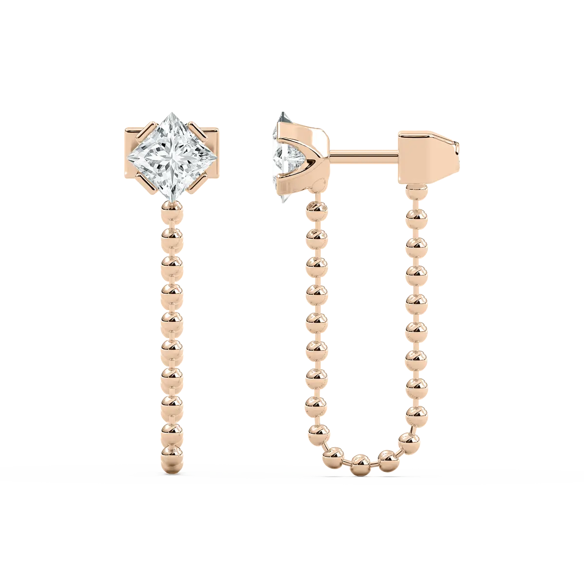 Princess Diamond Chain Fashion Earring