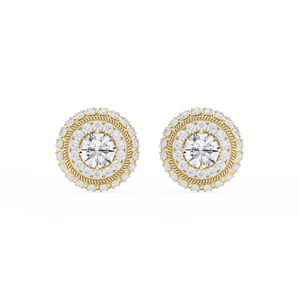 Vintage Style Lab Grown Diamond Stud Earrings