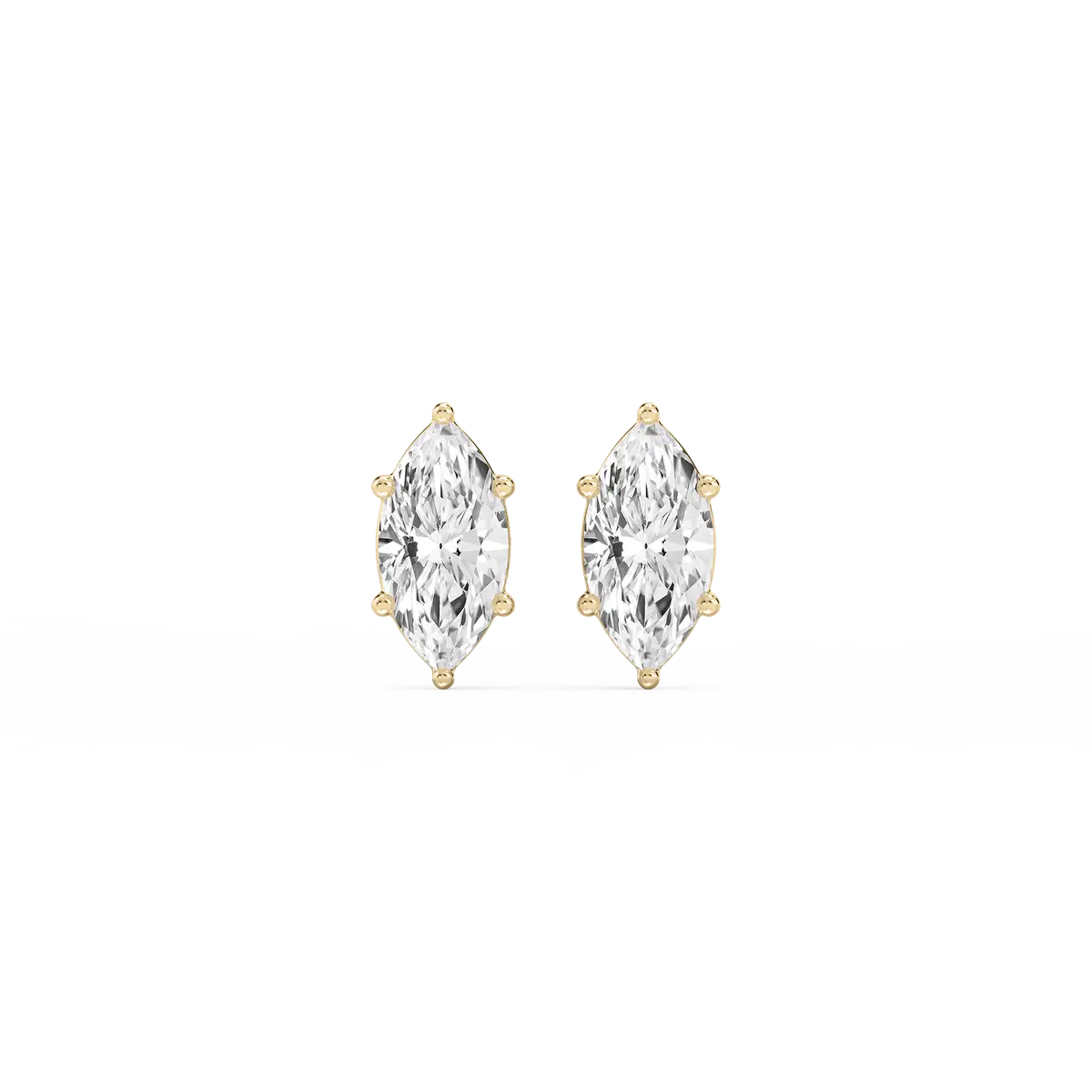 2 Carat Marquise Shape Lab Grown Diamond Stud Earrings