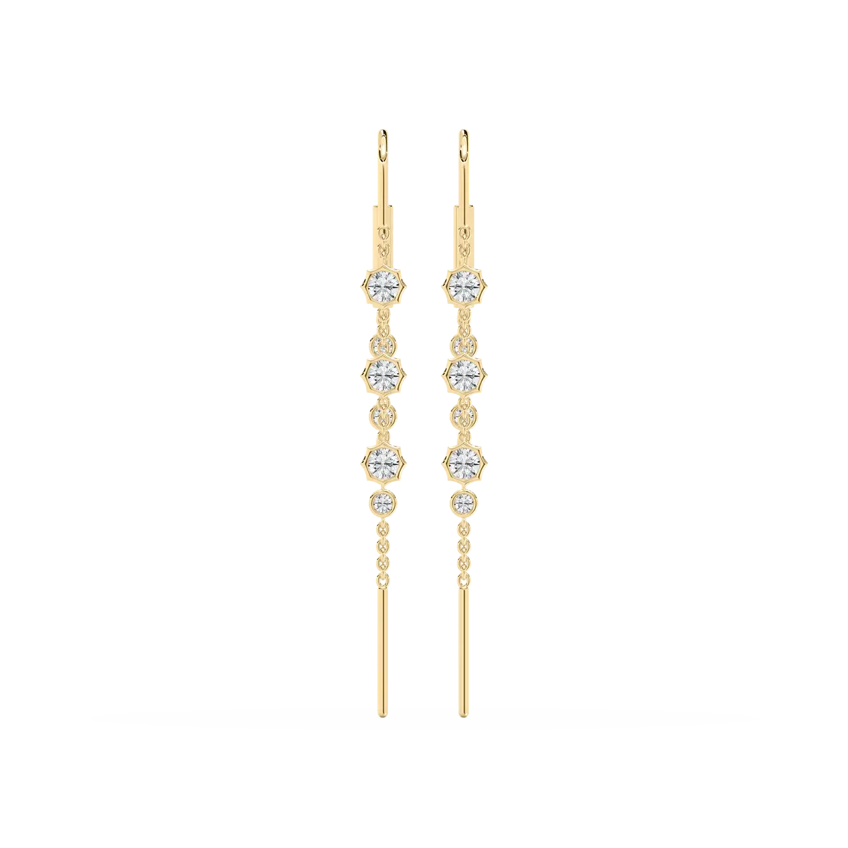 Round Diamond Aaida Fashion Sui Dhaga Earring