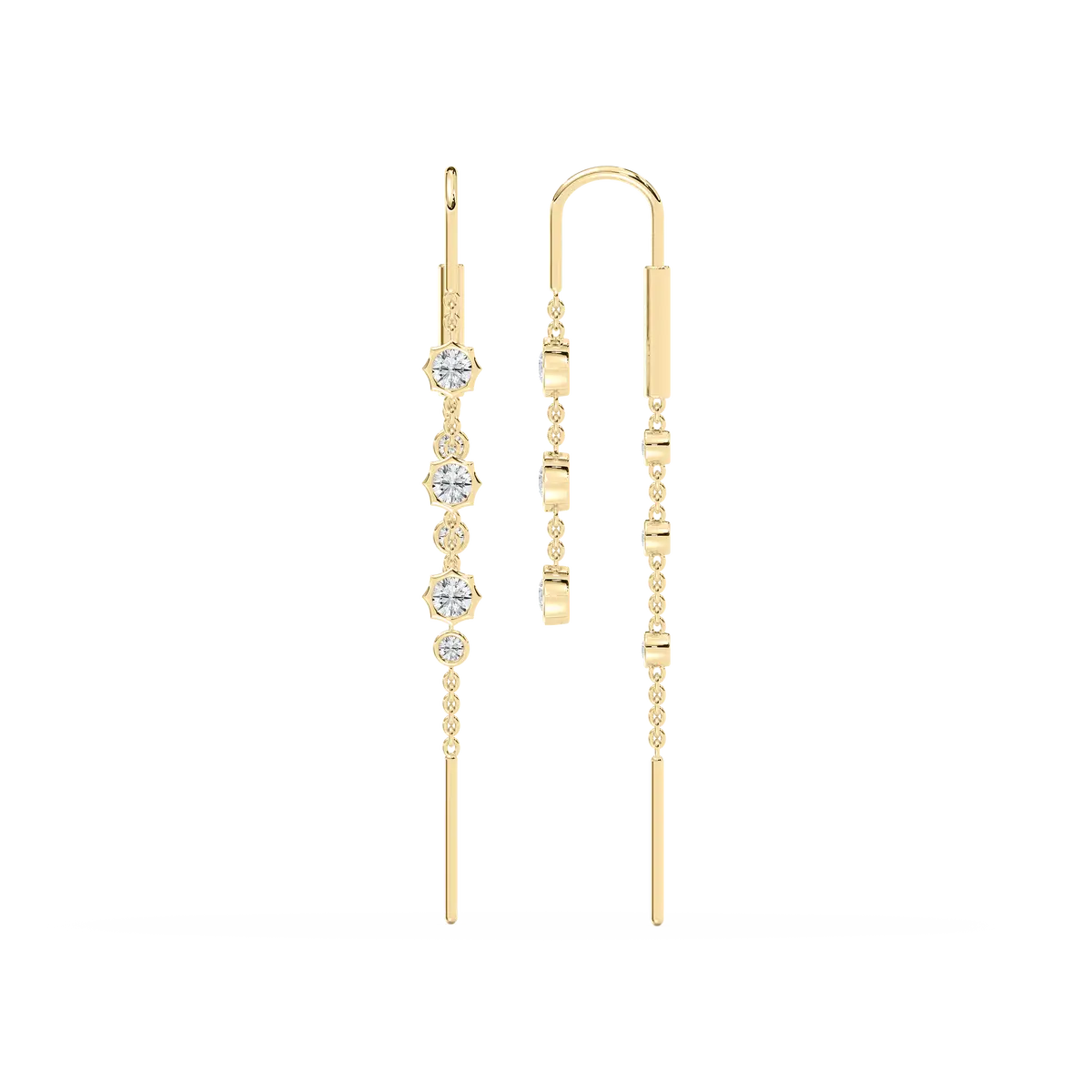 Round Diamond Aaida Fashion Sui Dhaga Earring