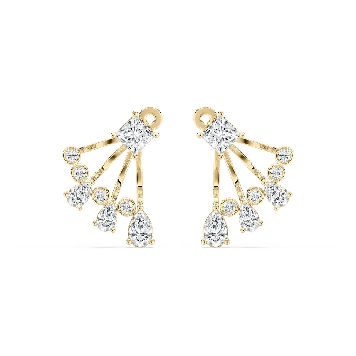 1.25 Carat Multi Shape Lab Diamond Stud Earrings