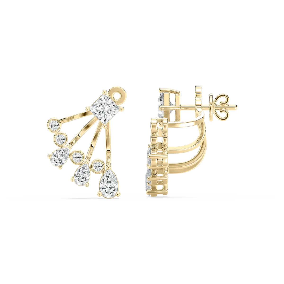 1.25 Carat Multi Shape Lab Diamond Stud Earrings