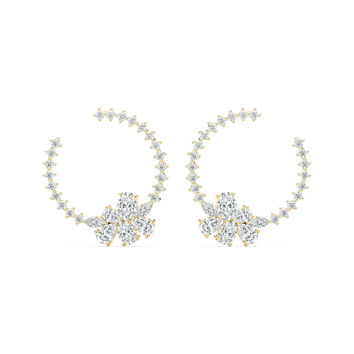 2.5 Carat Multi Shape Lab Diamond Stud Fashion Earrings