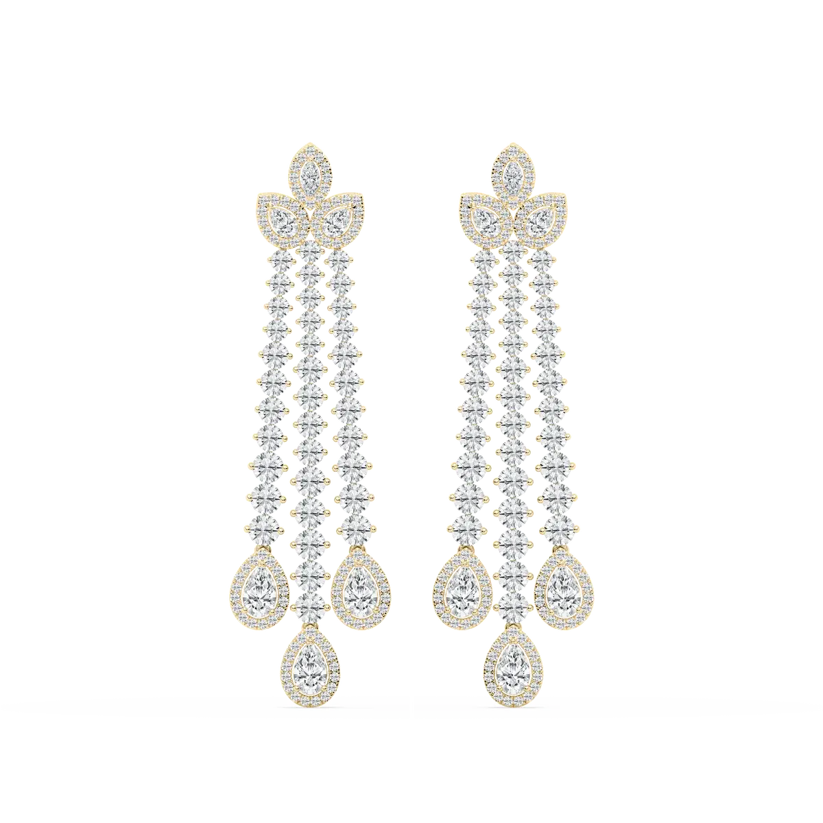 Multi Shape Lab Diamond Drop Earrings For Women