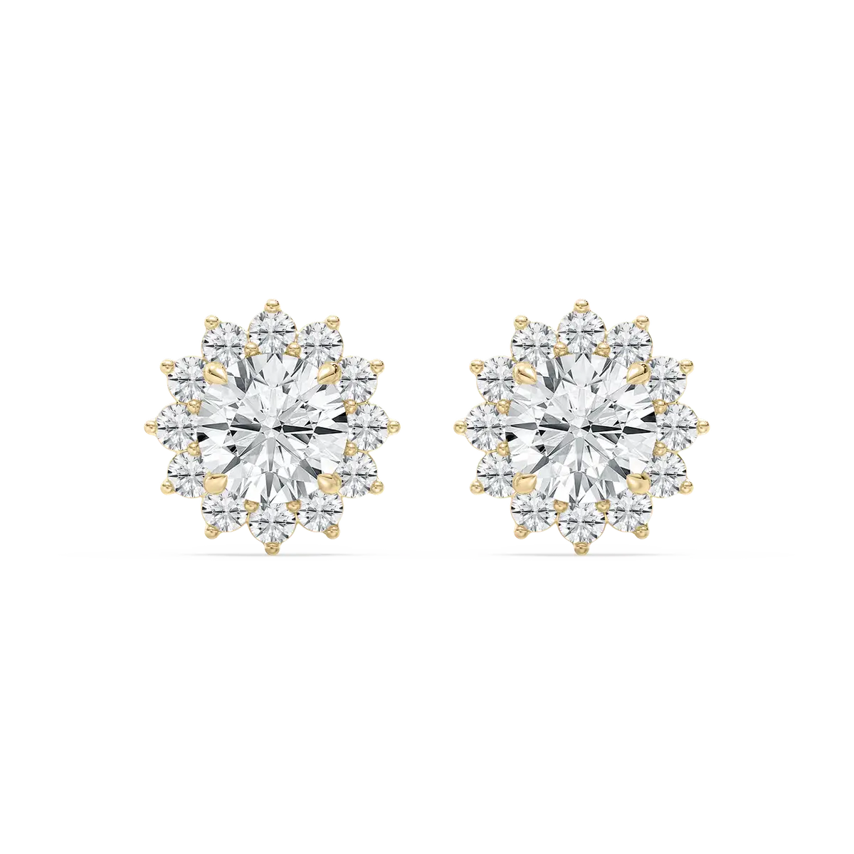 3 Carat Round Shape Diamond Stud Earring For Girls