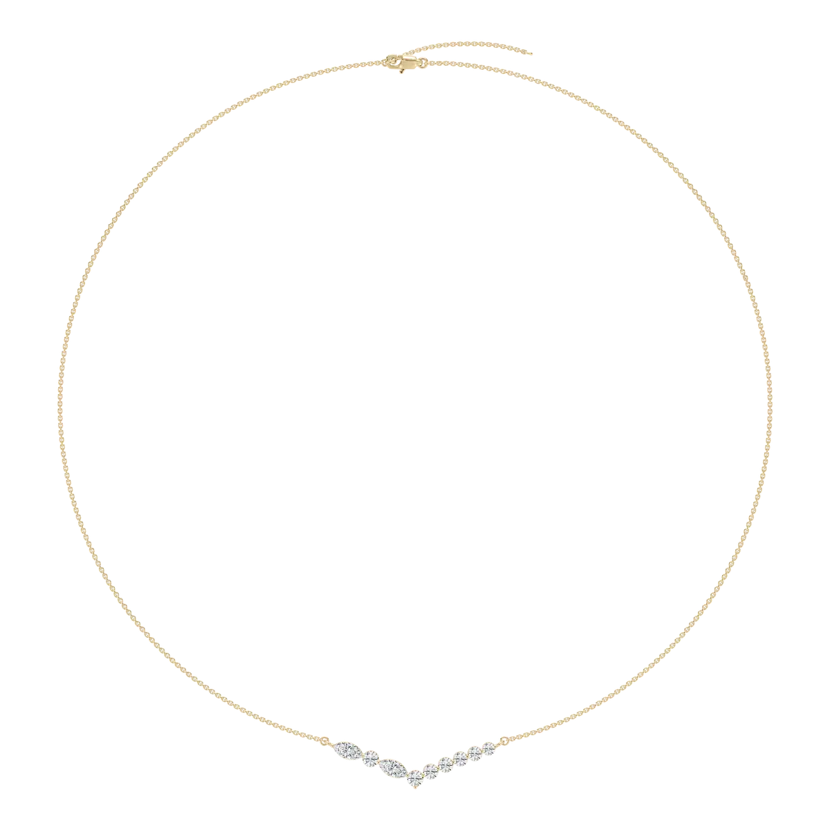 1.00 Carat Marquise And Round Diamond Cassidy Fashion Necklace