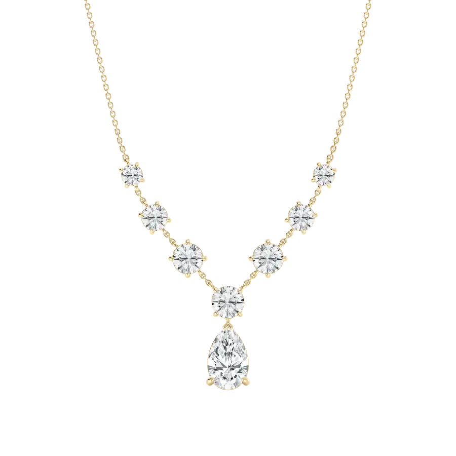 Cluster Solitaire Lab Grown Diamond Necklace