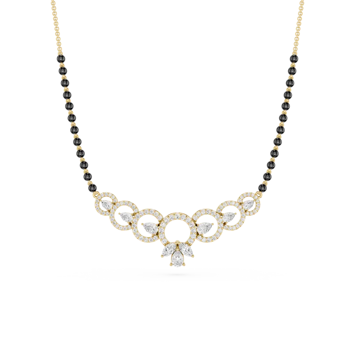Multi Shape Lab Grown Diamond Modern Mangalsutra