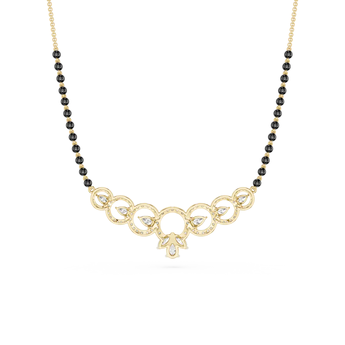 Multi Shape Lab Grown Diamond Modern Mangalsutra