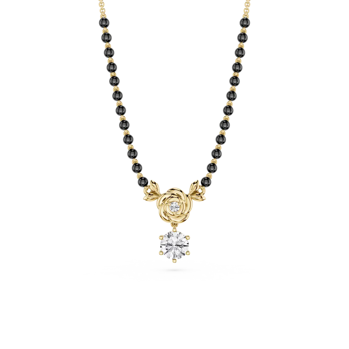 Rose Aura Diamond Drop Mangalsutra Necklace