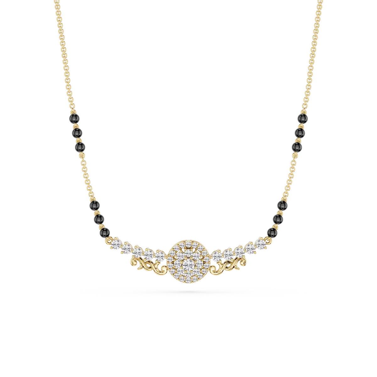Regal Sparkle Diamond Heritage Mangalsutra Necklace