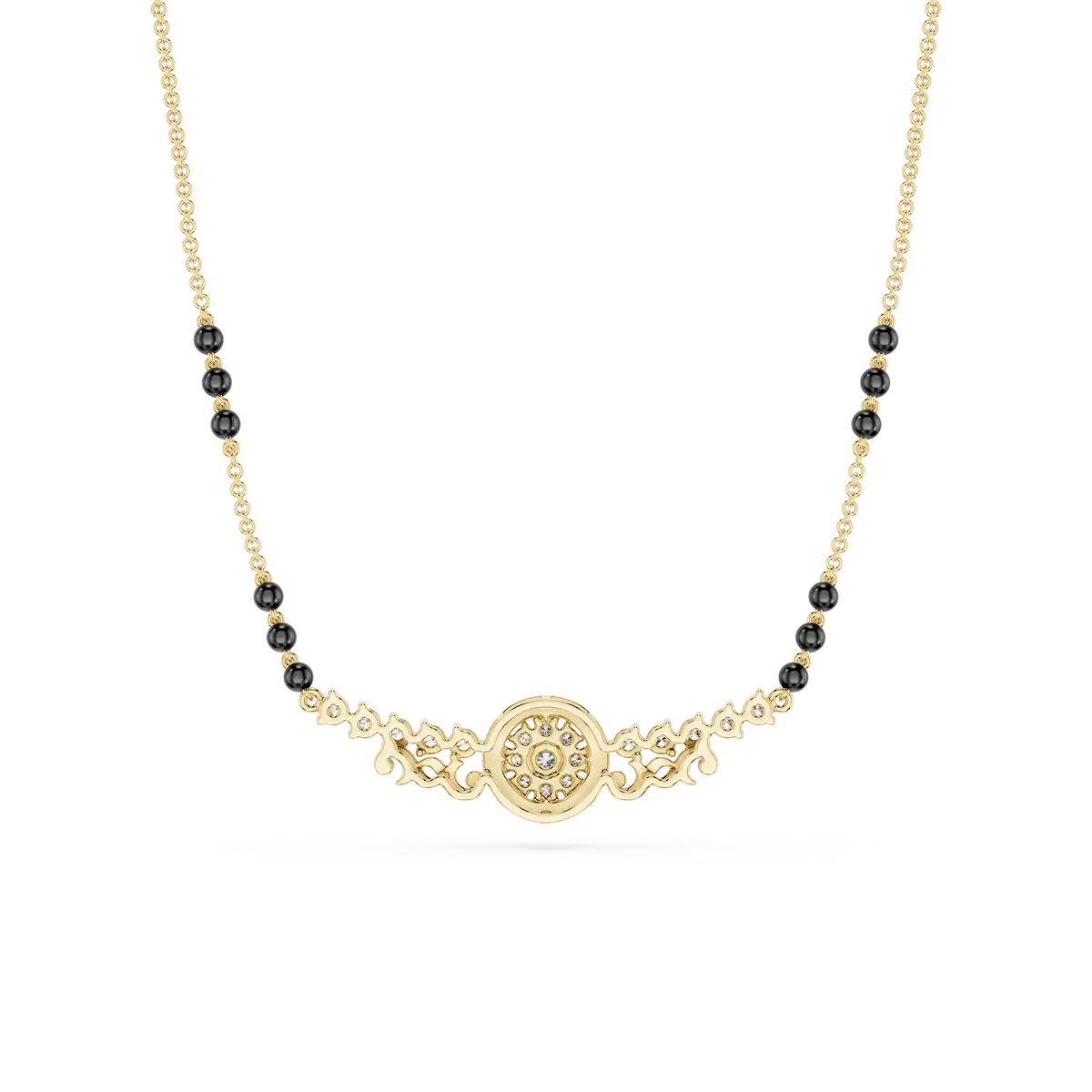 Regal Sparkle Diamond Heritage Mangalsutra Necklace