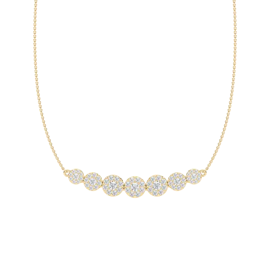 1.55 Carat Round Diamond Origian Necklace