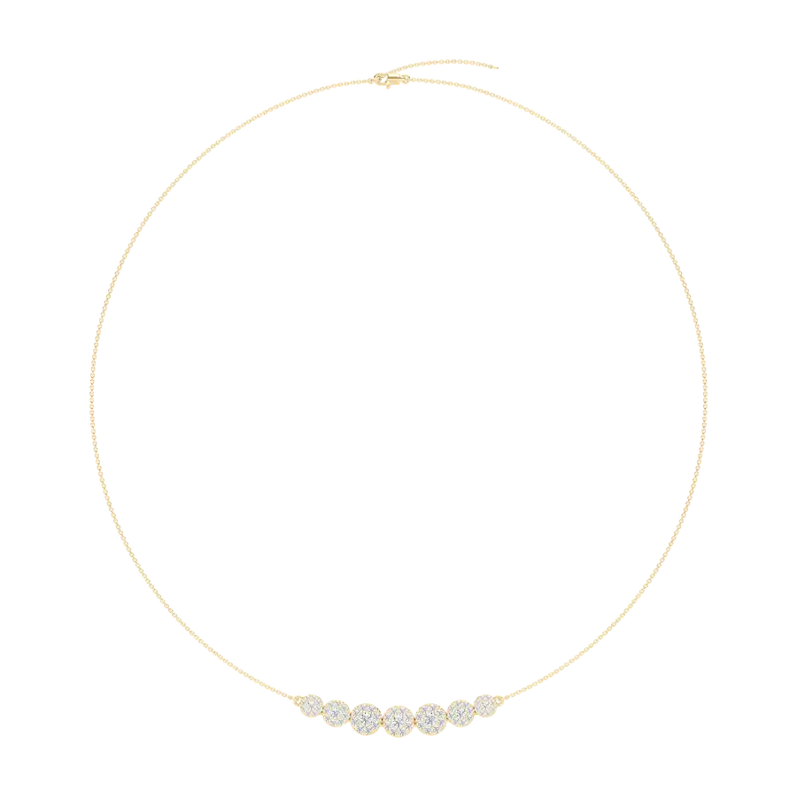 1.55 Carat Round Diamond Origian Necklace