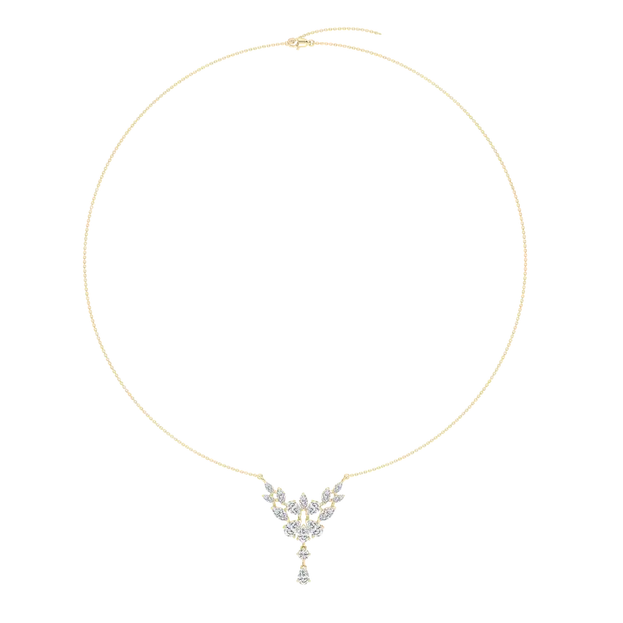 2.50 Carat Multi Shape Diamond Inezza Bar Necklace 