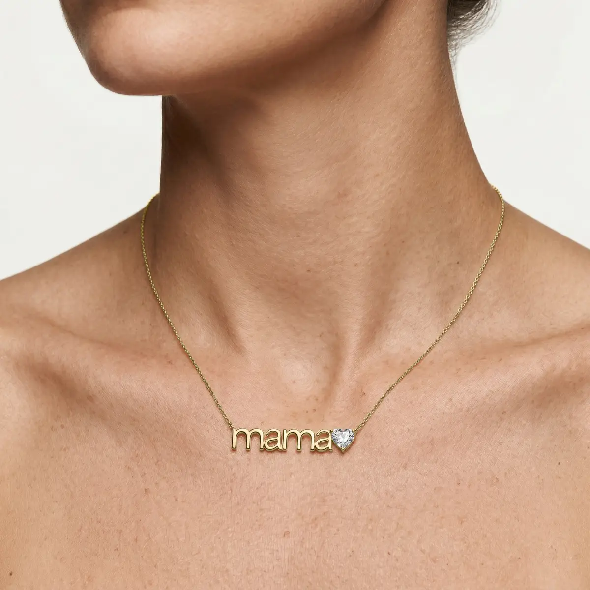 1 Carat Heart Lab Grown Diamond Mama Solitaire Pendant