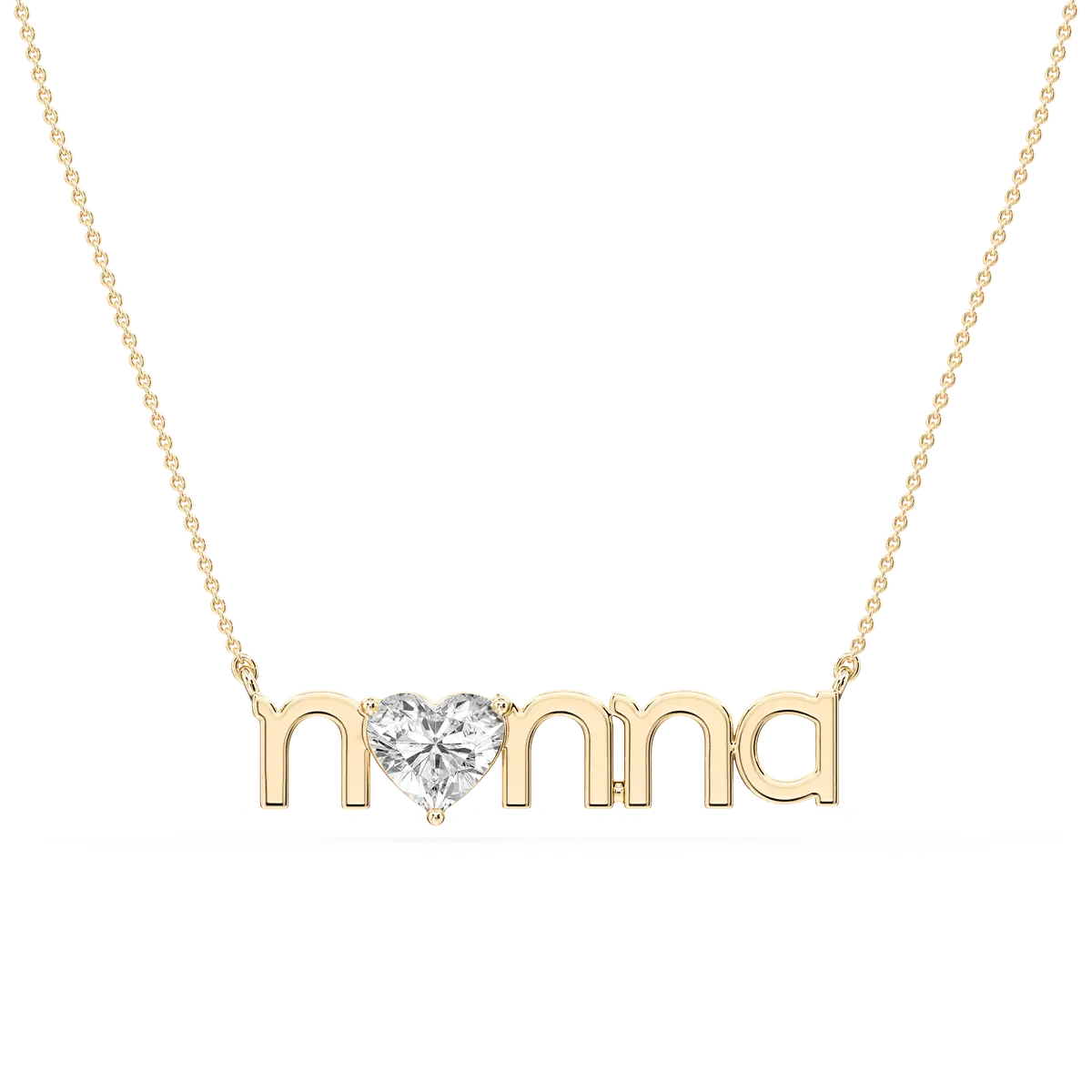 1 Carat Heart Lab Grown Diamond Nonna Solitaire Pendant