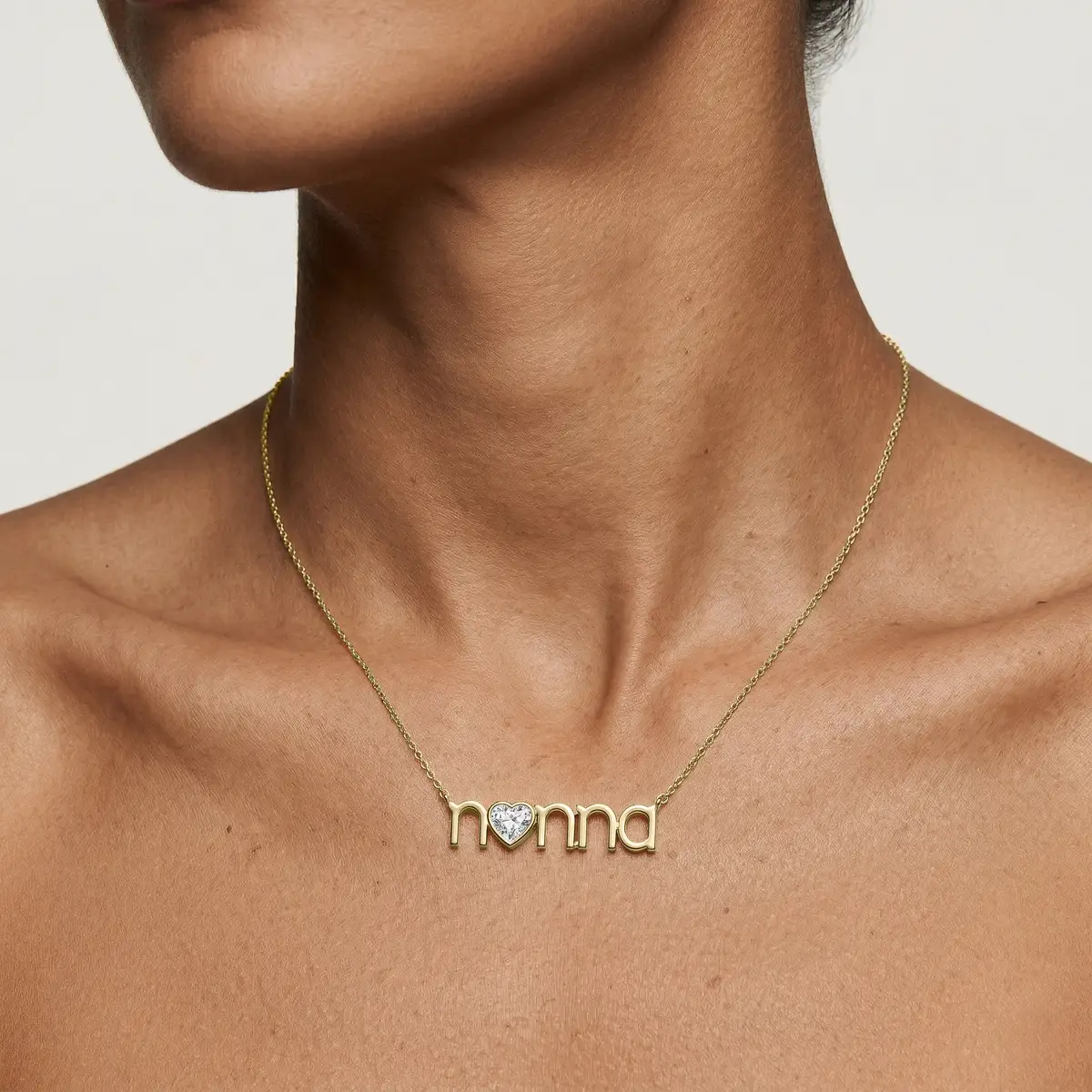 Heart Lab Grown Diamond Bezel Nonna Pendant