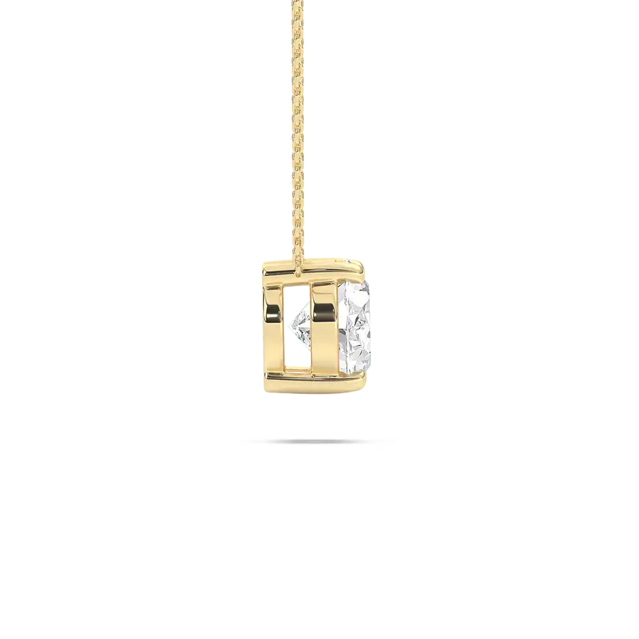 1 Carat Oval Shape Lab Diamond Solitaire Pendan