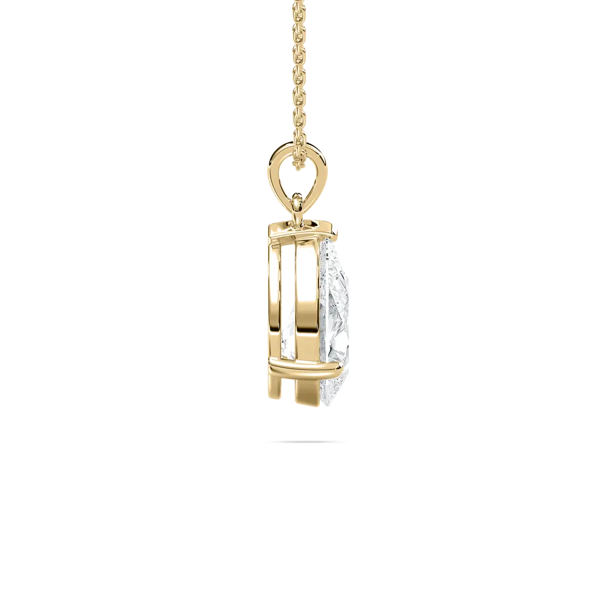 3 Carat Pear Shape Diamond Solitaire Pendant 