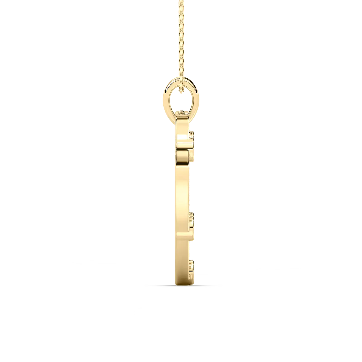 Channel Set Heart Pendant With Round Diamond