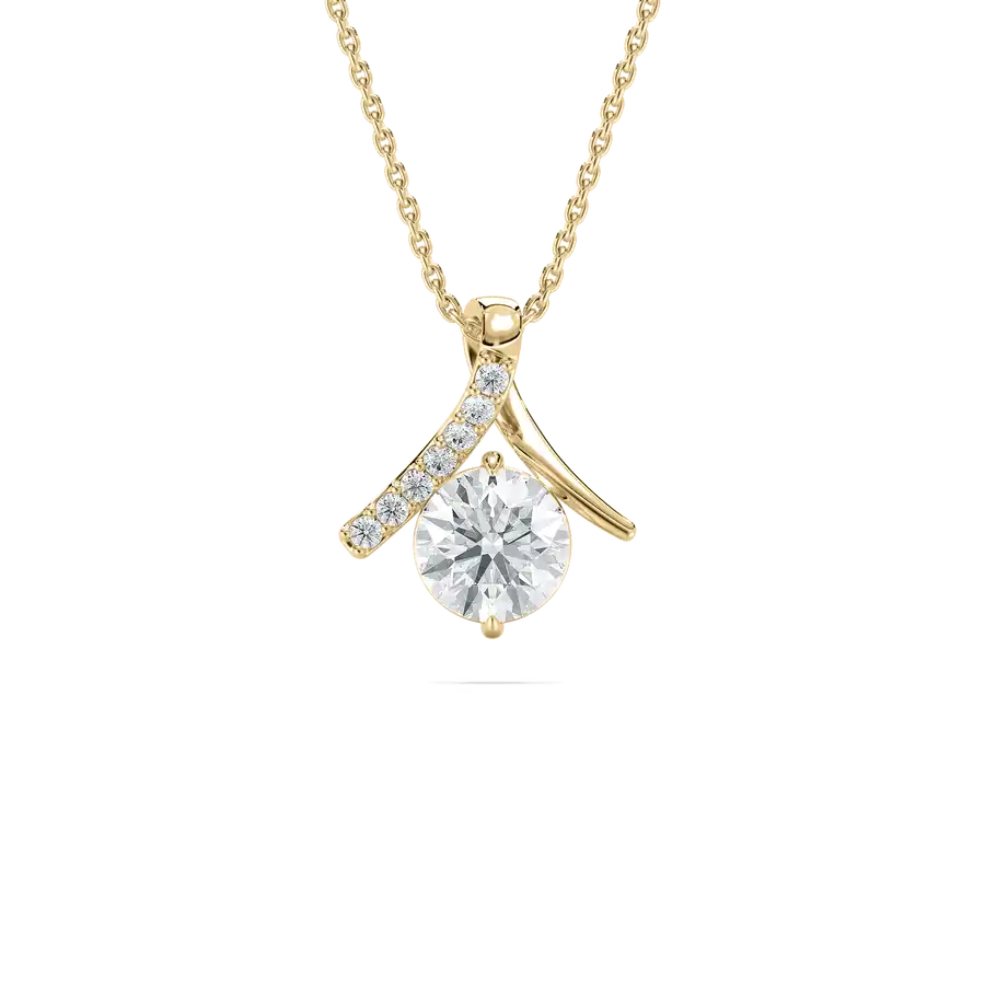 1 Carat Round Shape Diamond Fashion Pendant