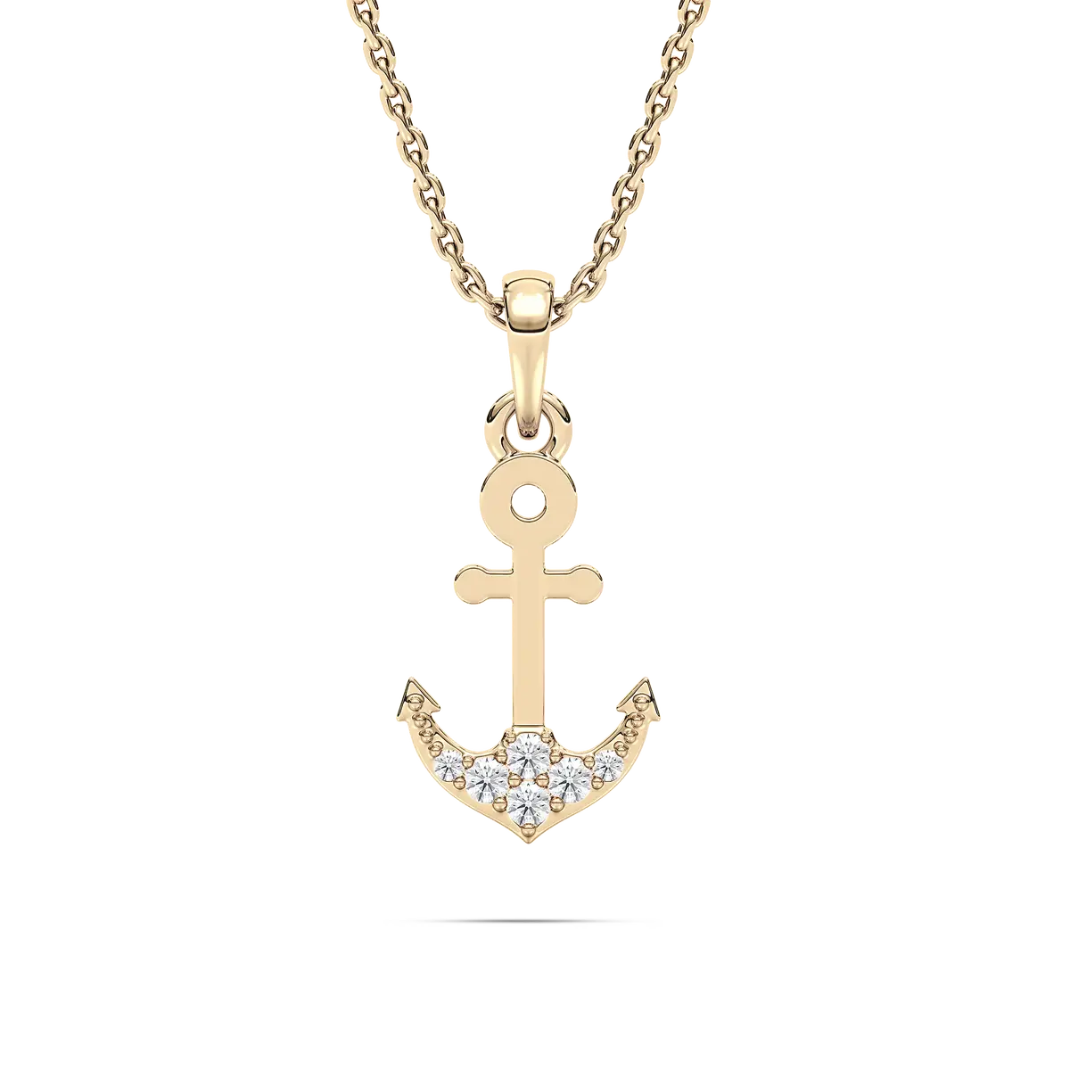 Round Diamond Diven Anchor Fashion Pendant