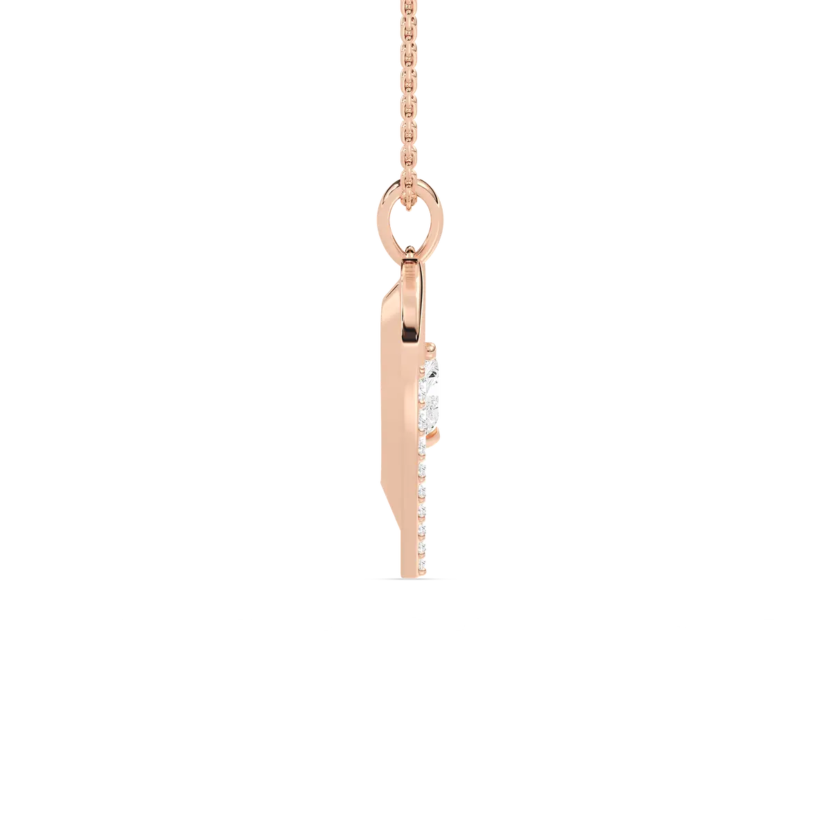  Modern Heart Shape Lab Diamond Pendant