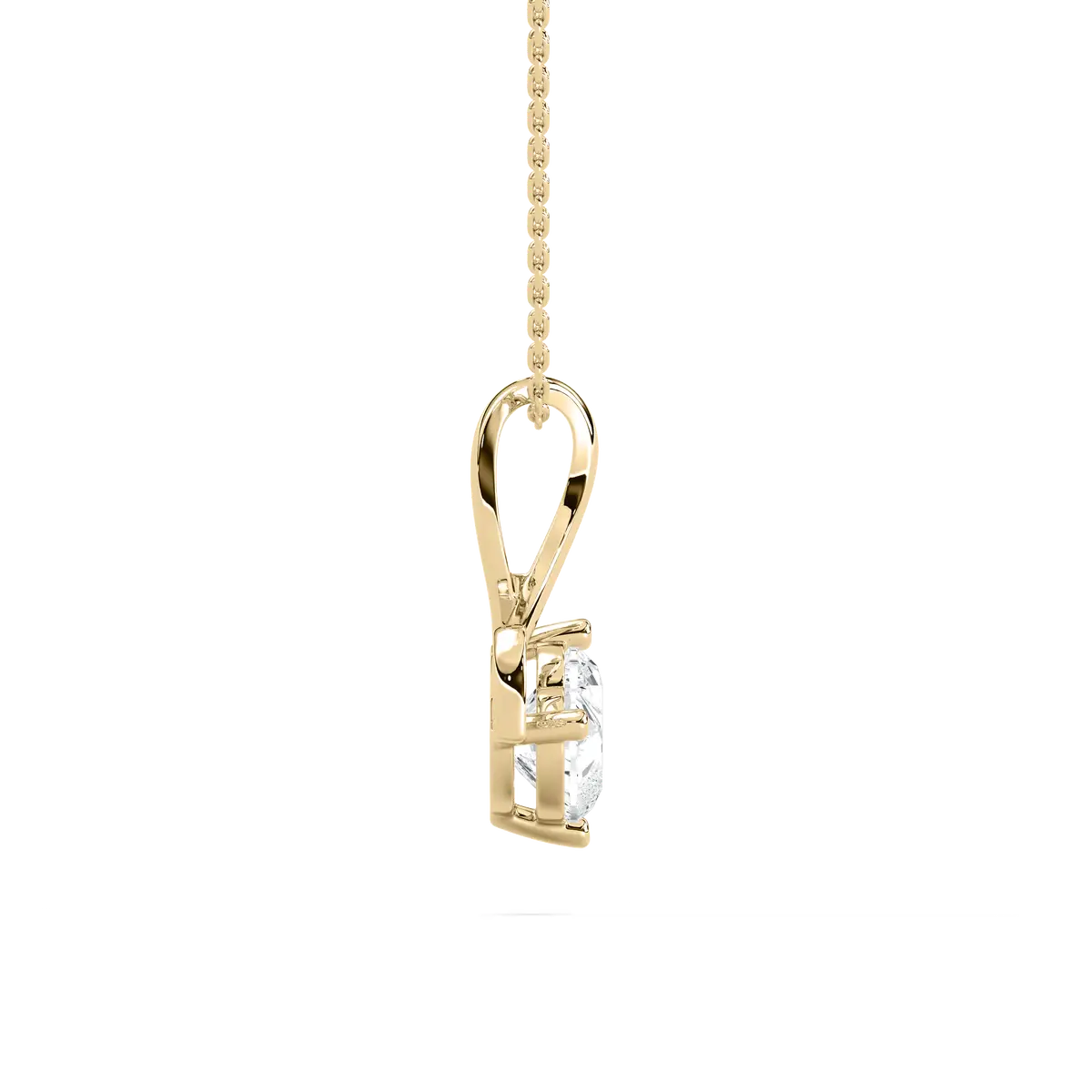 1.50 Carat Heart And Round Diamond Modern Pendant