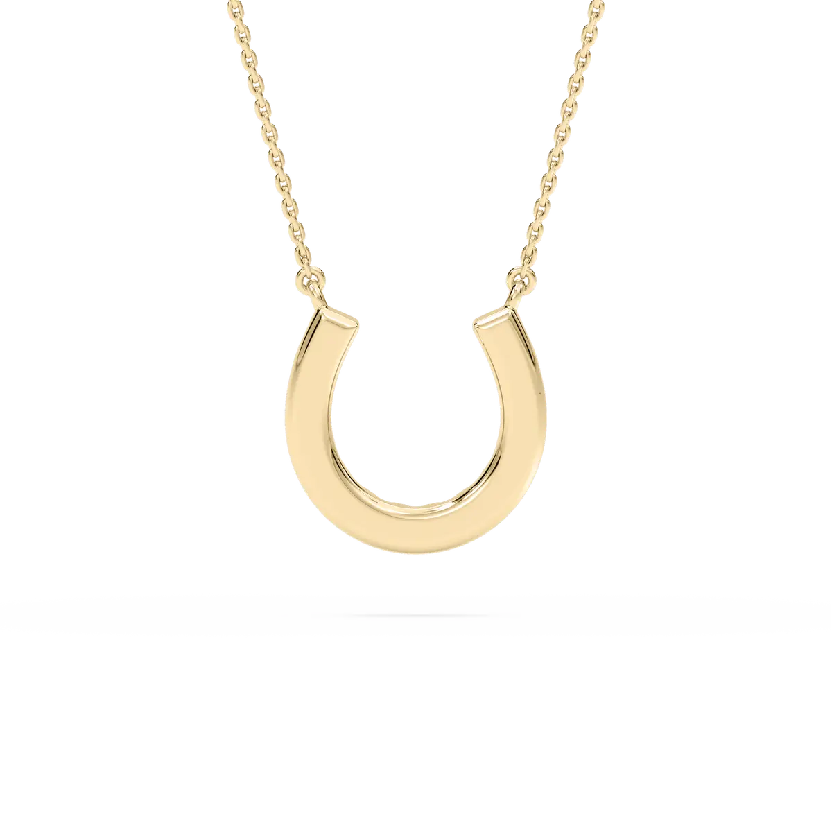 Round Lab Grown Diamond Horseshoe Pendant