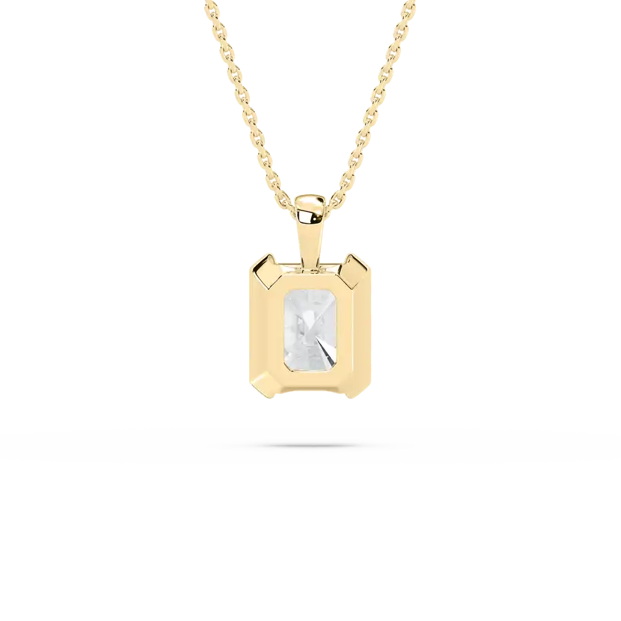 2 Carat Radiant Shape Diamond Solitaire Pendant