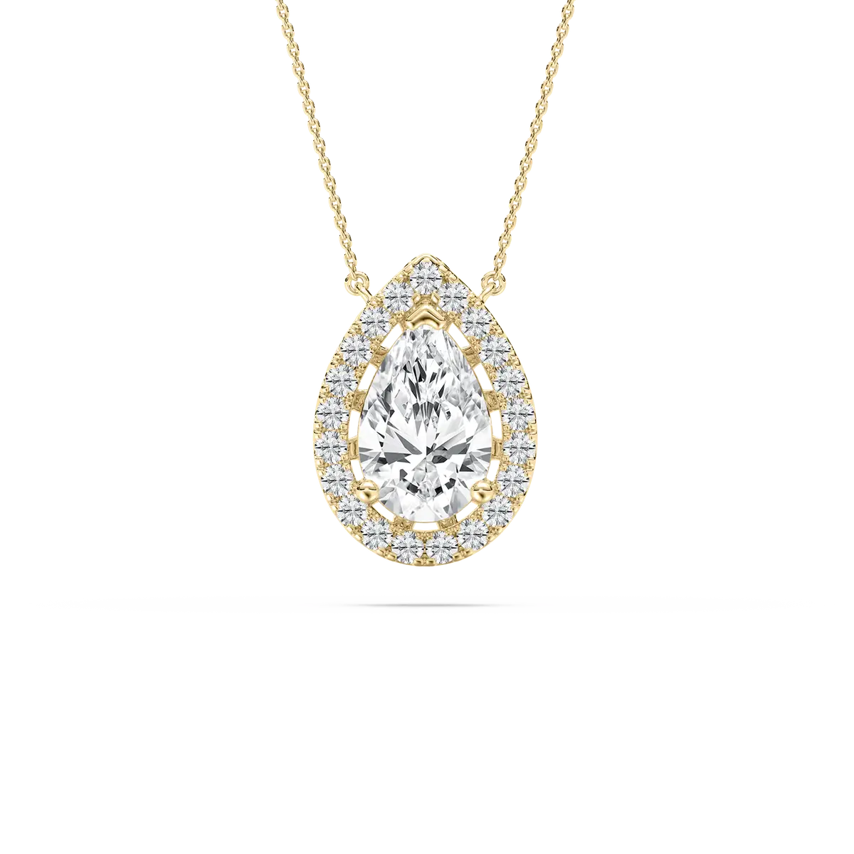 1 Carat Pear Diamond Innoncence Of Flower Fashion Pendant