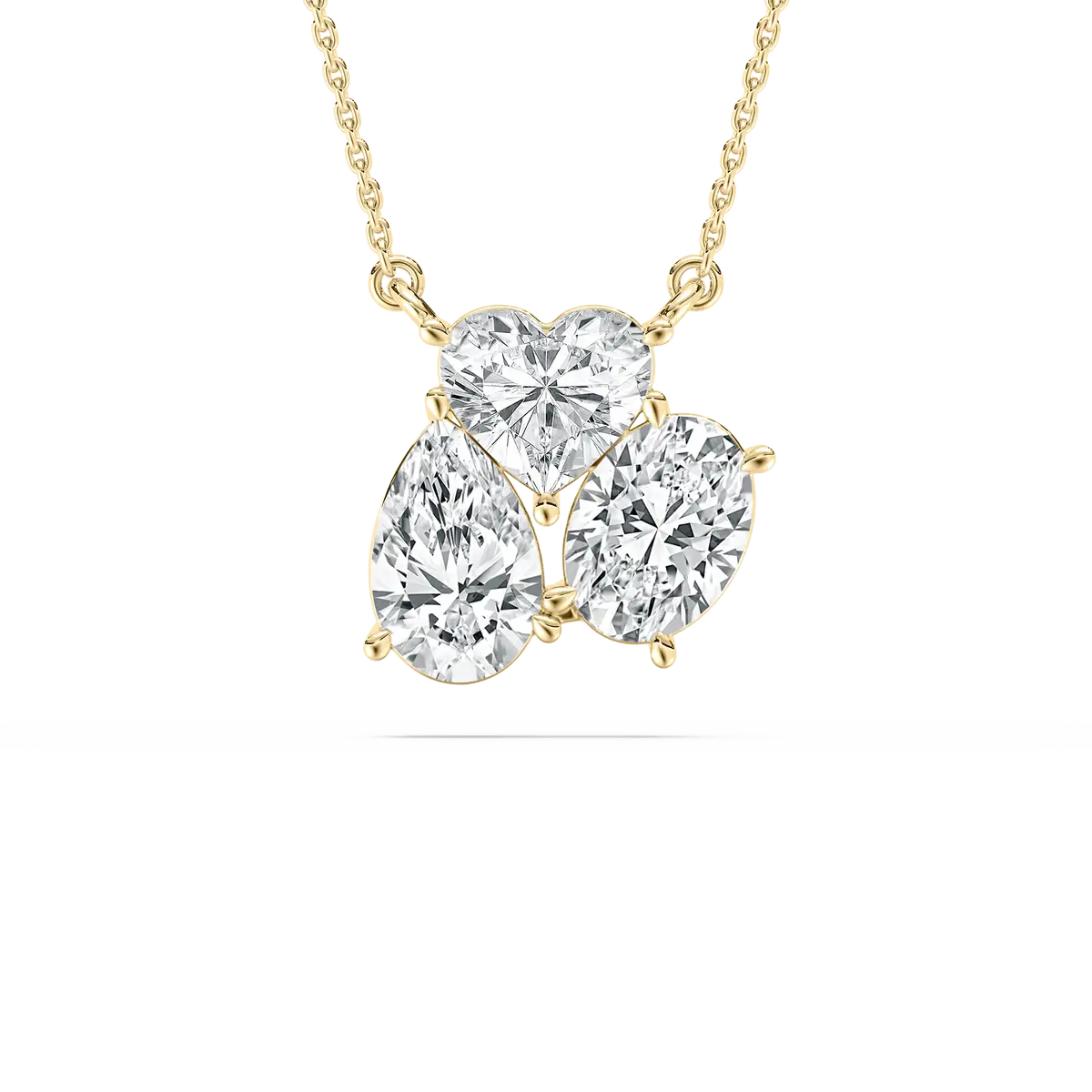 3 Carat Multi Shape Diamond Lustrous Shine Fashion Pendant