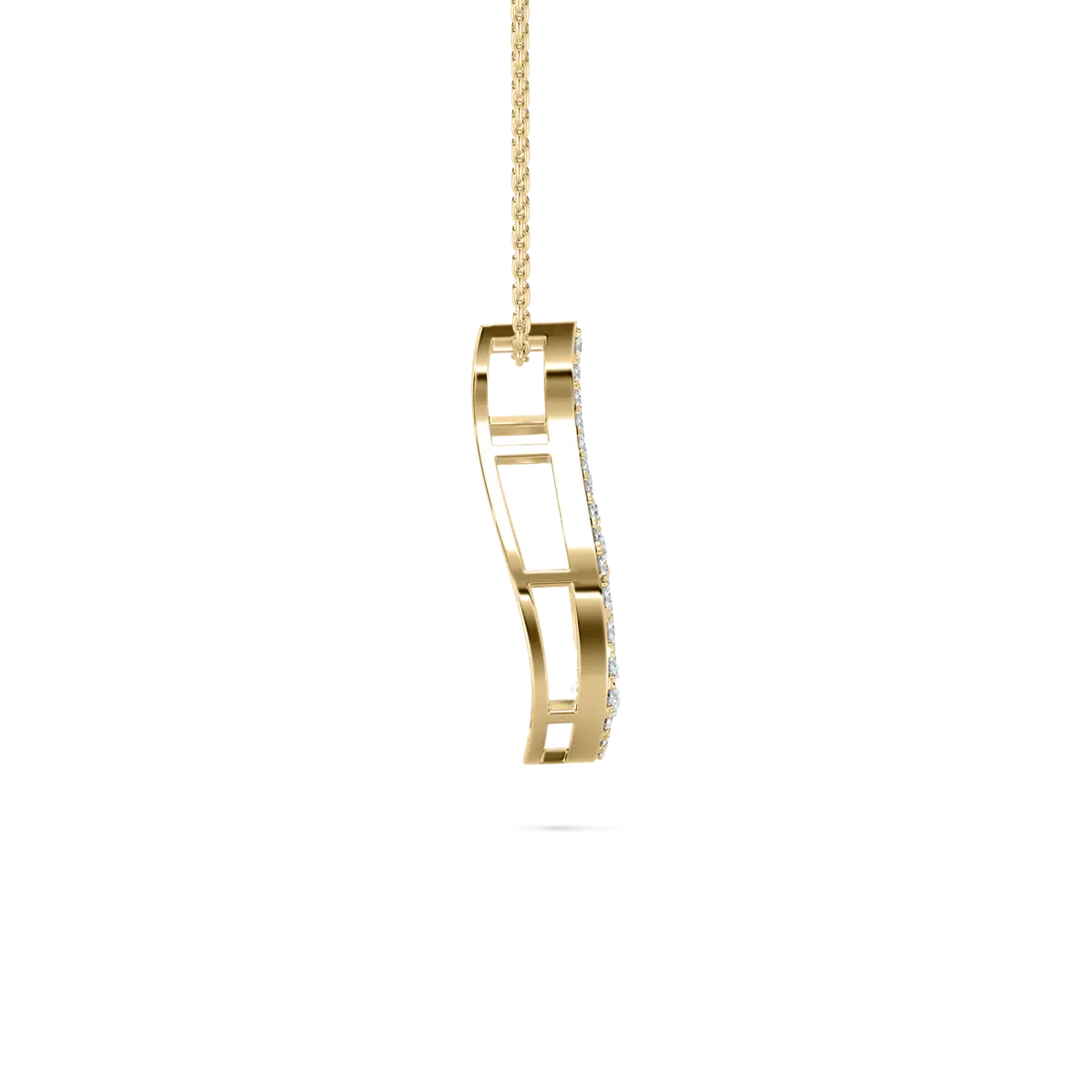 Round Lab Grown Diamond Mangalsutra Pendant